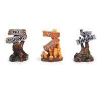 Selections Garden NO FISHING Aquarium Ornament, Fish Tank Decoration, 7.5 cm, Random Design