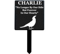 Selections Garden PERSONALISED Pet Memorial Plaque Hamster Budgie Gecko Tortoise Rabbit Budgie Snake Goldfish etc 13.5cm x 24.5cm Non Refundable (c/95000(Our Cockatiel~)