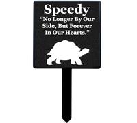 Selections Garden PERSONALISED Pet Memorial Plaque Hamster Budgie Gecko Tortoise Rabbit Budgie Snake Goldfish etc 13.5cm x 24.5cm Non Refundable (c/95000(Our Tortoise~)