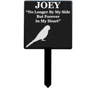 Selections Garden PERSONALISED Pet Memorial Plaque Hamster Budgie Gecko Tortoise Rabbit Budgie Snake Goldfish etc 13.5cm x 24.5cm Non Refundable (c/95000(My Budgie~)