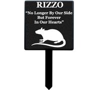 Selections Garden PERSONALISED Pet Memorial Plaque Hamster Budgie Gecko Tortoise Rabbit Budgie Snake Goldfish etc 13.5cm x 24.5cm Non Refundable (c/95000(Our Rat~)