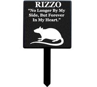 Selections Garden PERSONALISED Pet Memorial Plaque Hamster Budgie Gecko Tortoise Rabbit Budgie Snake Goldfish etc 13.5cm x 24.5cm Non Refundable (c/95000(My Rat~)