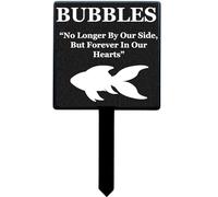 Selections Garden PERSONALISED Pet Memorial Plaque Hamster Budgie Gecko Tortoise Rabbit Budgie Snake Goldfish etc 13.5cm x 24.5cm Non Refundable (c/95000(Our Goldfish~)
