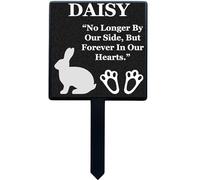 Selections Garden PERSONALISED Pet Memorial Plaque Hamster Budgie Gecko Tortoise Rabbit Budgie Snake Goldfish etc 13.5cm x 24.5cm Non Refundable (c/95000(Our Rabbit~)