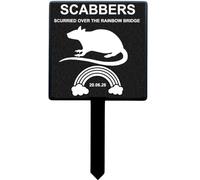 Selections Garden RAINBOW BRIDGE Personalised Pet Memorial Plaque 13cm x 24cm All Dog Breeds, Cat, Reptile, Small Animal, Bird. - NON REFUNDABLE (RAT/MOUSE)