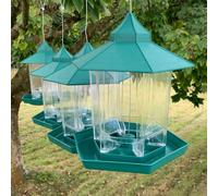 Selections Green Chalet Style Hanging Bird Seed & Nut Feeders (Set Of 4)
