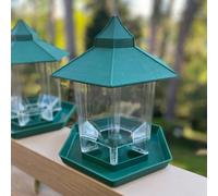 Selections Green Chalet Style Hanging Bird Seed & Nut Peanut Feeders (Set Of 2)