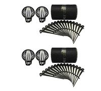 Selections Gutter Protection Mesh Guard (2 x 6m Rolls) & Downpipe Filter Guards (Pack of 4)