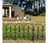 Hampton Black Plastic Lawn Edging (59cm x 32cm) - 5 Panels