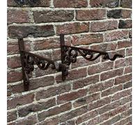 Selections Hanging Basket Bracket Cast Iron Decorative 35Cm (Set Of 2)