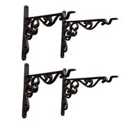 Selections Hanging Basket Bracket Cast Iron Decorative 35Cm (Set Of 4)