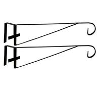 Selections Metal Hanging Basket Brackets Hooks Hangers for Wooden Fence Panels - Pack of 2