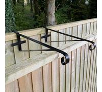 Selections Metal Hanging Basket Brackets Hooks Hangers for Wooden Fence Panels - Pack of 2