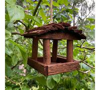 Selections Hanging Bird Table Wooden Garden Feeder