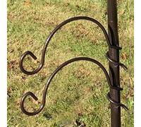 Selections Hanging Bracket Hook Premium Bird Feeding Stations With Spiral Fixing (Set Of 2)