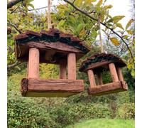 Selections Hanging Wooden Garden Wild Bird Table Feeder (Pack Of 2)