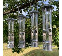 Selections Heavy Duty Aluminium Bird Seed Feeders With 4 Feeding Ports (Set Of 4)