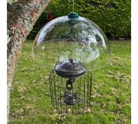 Selections Heavy Duty Squirrel Proof Hanging Bird Seed Feeder & Plastic Baffle