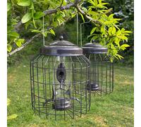 Heavy Duty Squirrel Proof Hanging Bird Seed & Nut Feeders (Set of 2)