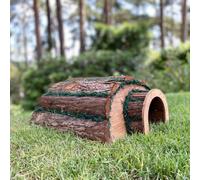 Wooden Barkwood Hogitat Hedgehog House Shelter