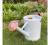 Selections Ivory White & Copper Metal Watering Can (3.5 Litre)