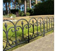 Selections Kew Black Plastic Garden Lawn Edging (60.5Cm X 32.5Cm) - 5 Panels