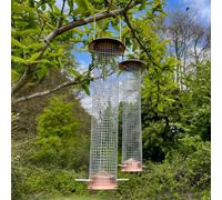 Large Copper Style Hanging Bird Nut Feeder (Set of 2)