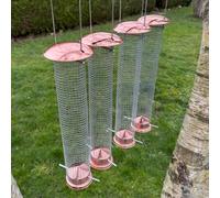 Selections Large Copper Style Hanging Bird Nut Peanut Feeder (Set Of 4)