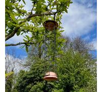 Large Copper Style Hanging Bird Suet Fat Ball Feeder