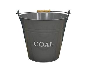Selections Large Fireside Coal Bucket in French Grey, 12 Litre Capacity, 32cm High