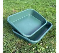 Selections Large Green Plastic Garden & Greenhouse Potting Tray - Pack Of 2