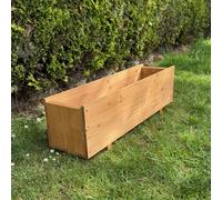 Selections Large Rectangle Wooden Garden Trough Planter (90cm)