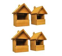 Selections Large Wooden Robin Birdhouse Garden Nest Boxes (Pack of 4)
