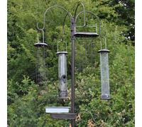 Complete Bird Feeding Station with 4 Large Feeders & Stabiliser Stand