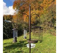 Selections Metal Complete Bird Feeding Station With 4 Metal Feeders, Water Dish And Mesh Tray