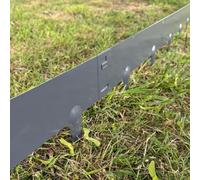 Selections Metal Garden Lawn & Border Edging In Grey (10M X 8Cm) - 10 Panels