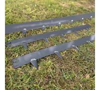 Selections Metal Garden Lawn & Border Edging In Grey (5M X 8Cm) - 5 Panels