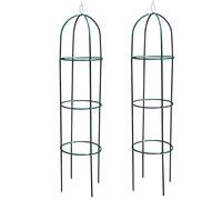 Selections Metal Garden Obelisks Plant Support for Climbers and Roses (190cm) - Pack of 2