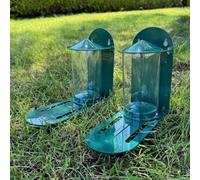 Selections Metal Garden Squirrel Feeder With Flip Top Lid And Feeding Platform (Set Of 2)