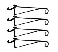 Selections Metal Hanging Basket Brackets Hooks Hangers for Concrete Fence Posts - Pack of 4