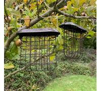 Selections Metal Hanging Suet Cake Block Garden Bird Feeders (Set Of 2)