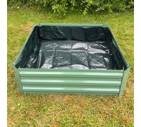 Selections Metal Raised Vegetable Bed In Green (100Cm X 30Cm) With Liner