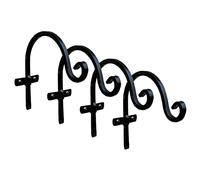 Selections Heavy Duty Metal Hanging Basket Brackets Hangers Hooks (20cm Round x 4)