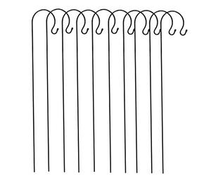 Selections Metal Shepherd's Crook Garden Hook for Bird Feeders & Lanterns (1.2m) - Pack of 10