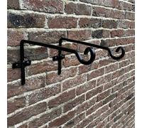 Selections Metal Square Garden Hanging Basket Brackets Hooks (30cm) - Pack of 2