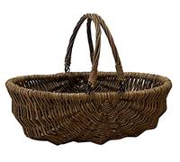 Selections Natural Willow Garden Trug Storage Harvesting Basket with Folding Handles
