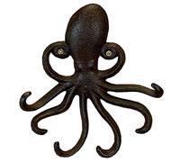 Selections Octopus Shaped Wall Hook Storage Rack in Cast Iron