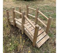 Selections Ornamental Wooden Garden Bridge For Pond & Border Decoration 120Cm