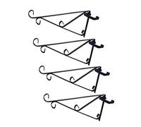 Selections Metal Ornate Hanging Basket Brackets Hooks Hangers for Concrete Fence Posts - Pack of 4