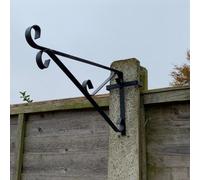 Selections Ornate Hanging Basket Brackets For Concrete Garden Fence Posts - Pack Of 4